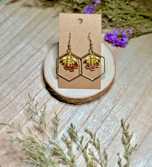 Sweet Honey Bee Earrings